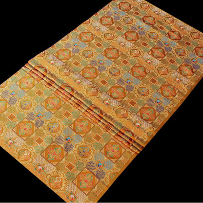 Mongolian Brocade Fabric: Tibetan Gown Material, 29.5" Wide, By The Meter