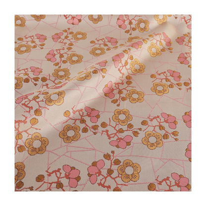 Plum Blossom Silk Brocade Fabric: Gold Cheongsam Qipao Material