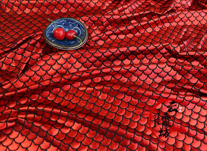 Iridescent Mermaid Scale Spandex Fabric: 4-Way Stretch, 60" Wide
