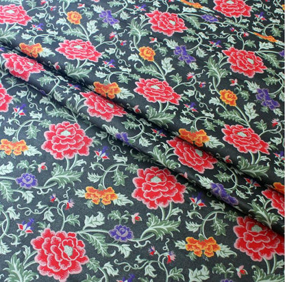 Floral Brocade Fabric: 56" Wide Jacquard Polyester, Cheongsam Qipao Material