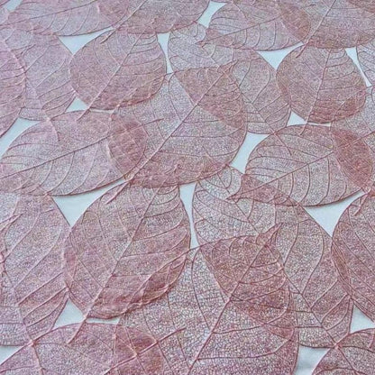 Metallic Leaf Jacquard Fabric: 3D Texture, 59" Wide, Upholstery & Sewing