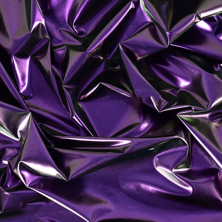 Space Silver PU Leather Fabric: Shiny Metallic Designer Material, 59" Wide