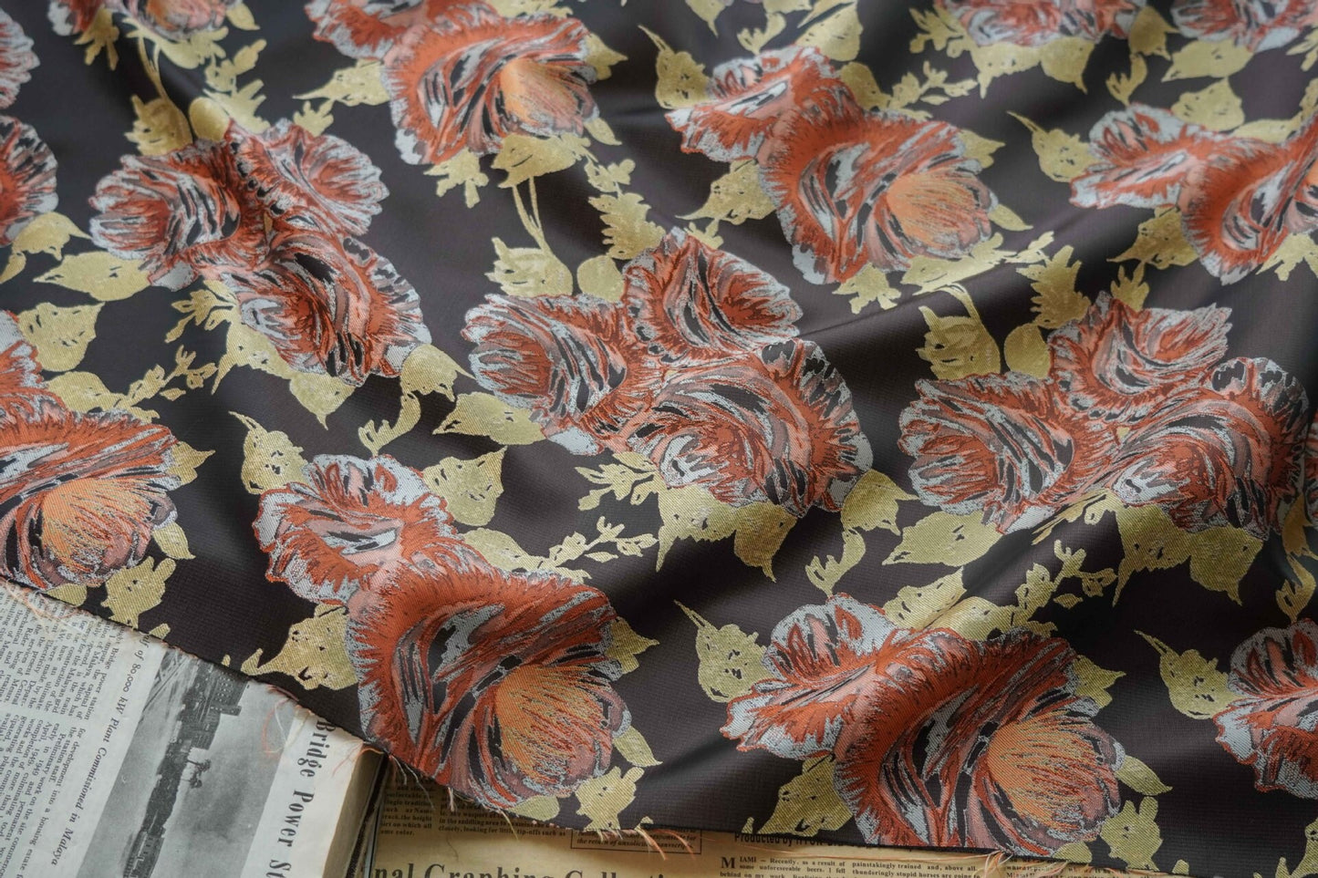 Floral Jacquard Woven Fabric: Upholstery, Costume, & Decor (59"W)