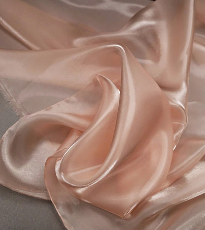 Crystal Silk-Satin Fabric: Water-Shine Metallic Luster, 57" Wide