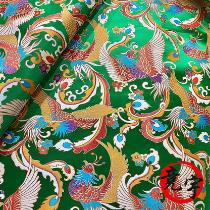 Phoenix Brocade Fabric: Chinese Style Rayon, Tibetan Gown Robe, 59"W