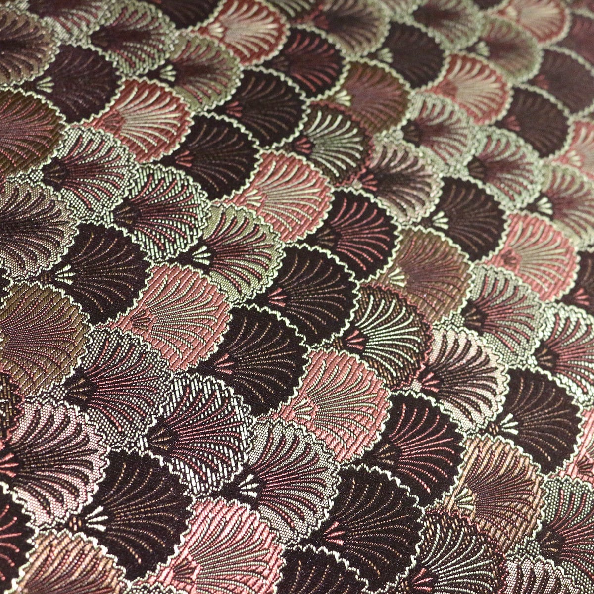 Japanese Shell Kinran Fabric: Rayon Jacquard Brocade (29.5"W)