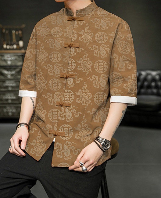 Brocade Fabric: Mongolian Style Tibetan Robe Decor, Eight Immortals Design