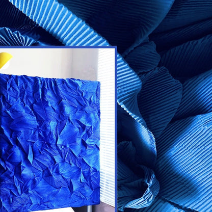 Pleated Crepe Fabric: 59"W Stiff Polyester for DIY Decor & Costume