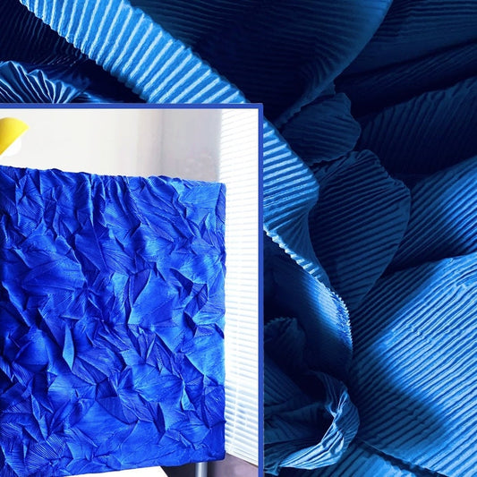 Pleated Crepe Fabric: 59"W Stiff Polyester for DIY Decor & Costume