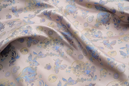 Tissu jacquard brocart à poissons rouges : style rétro, largeur 160 cm (63 po) - Vendu au mètre