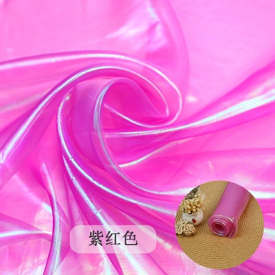 Iridescent Symphony Organza Fabric: Shimmering Crush Fabric, 59" Wide, Costume & Decor