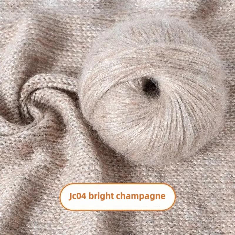 Rainbow Mohair Silk Yarn: Glitter Lace Knitting Wool (50g/100m)