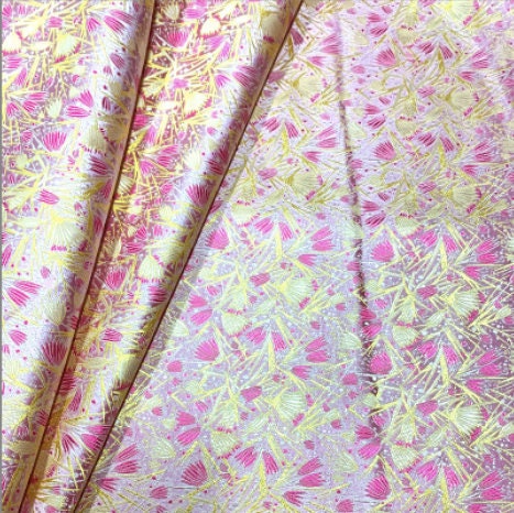 Gold Damask Brocade Fabric: 59"W Rayon Chinese Fabric