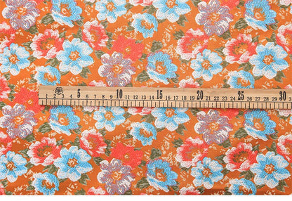 Floral Brocade Jacquard Fabric: 35"W Rayon Dress Fabric