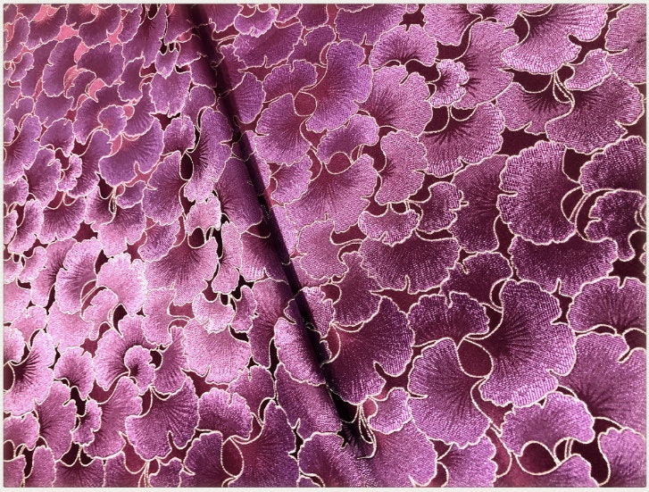 Ginkgo Biloba Brocade Fabric: Chinese Cheongsam Cushion Fabric (29.5"W)