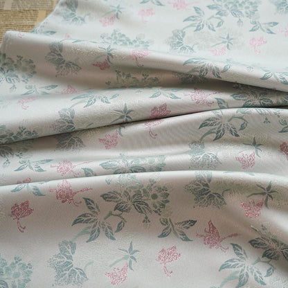 Floral Jacquard Fabric With Gold Thread: 60" Wide, Upholstery & Drapery