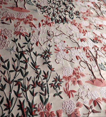 American Country Style Forest Butterfly Jacquard Fabric ��� For Women's Clothing, Bags & Craf"Wide