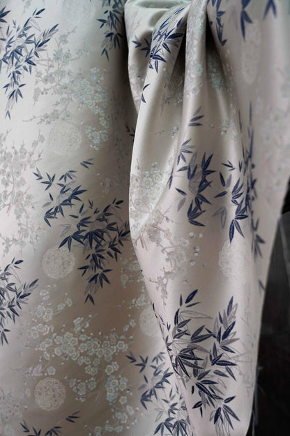Bamboo Plum Brocade Fabric: 59" Wide Rayon Blend, Costume & Decor