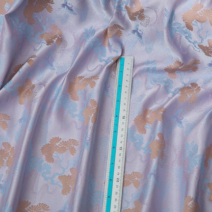 Crane Brocade Fabric: 59"W Rayon Cotton Blend for Cheongsam, Costume, Decor