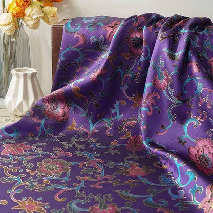 Gold Thread Floral Jacquard Fabric: 3D Embossed Upholstery, Costume, Sewing - 63"W