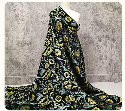 Sunflower Velvet Chenille Fabric ��� Thick Upholstery & Craft Materi" Wide