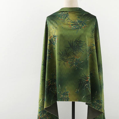 Bamboo Print Tea Silk Satin Fabric - 59"W Upholstery & Costume