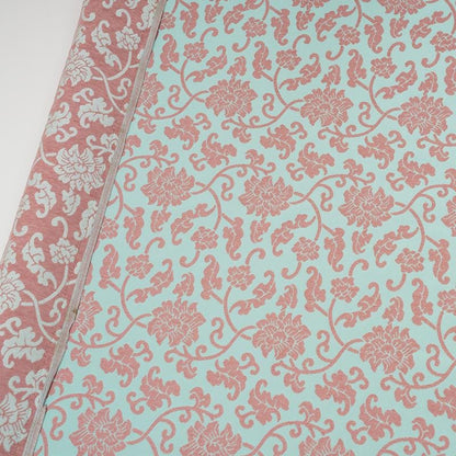 Tissu velours brocart élégant à volutes de lotus – Matière luxueuse et épaisse pour hauts et gilets de style chinois, 59