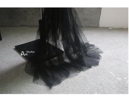 3D Flounced Lace Mesh Fabric, Wedding Gown Design, 60x85cm