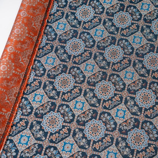 Tissu jacquard satiné brocart Song : style tibétain, matériau pour gilet Hanfu