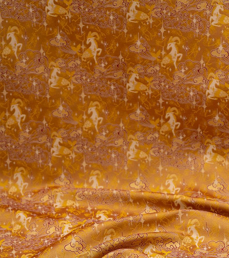 Tissu brocart chinois : mélange de rayonne de 150 cm de large pour cheongsam et décoration