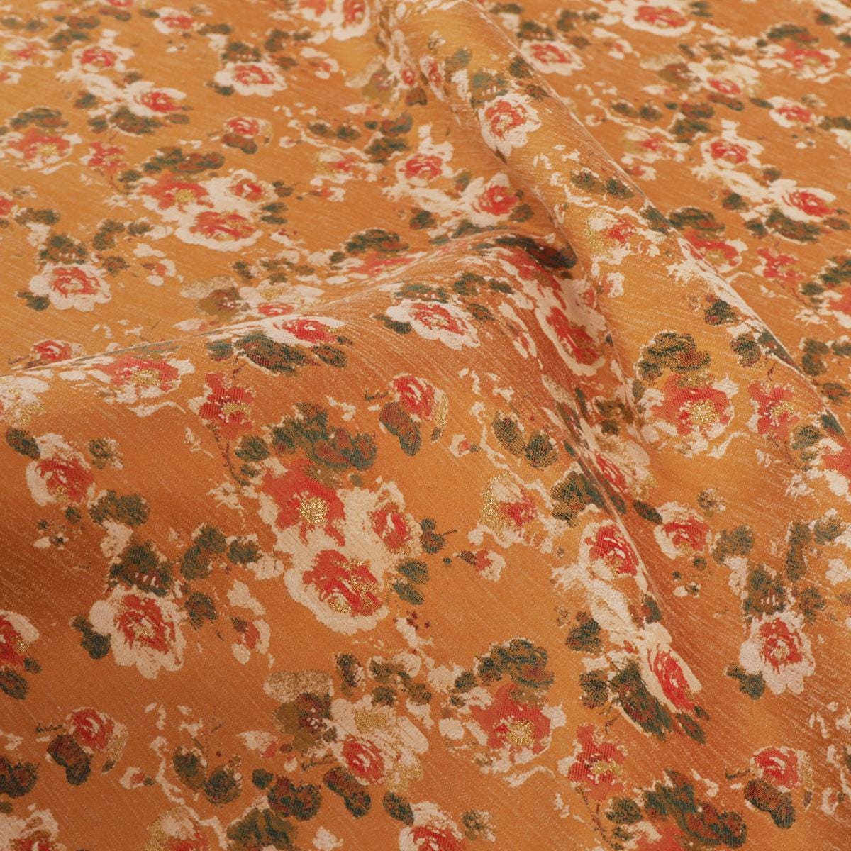 Floral Brocade Fabric: 59"W Pink Phlox Flower Pattern