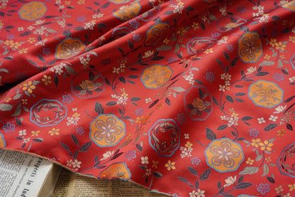 Floral Brocade Fabric: 63"W Rayon Damask for Sewing & Upholstery