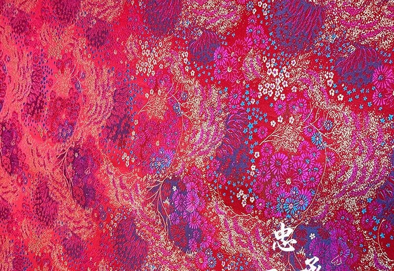 Galaxy Silk Brocade Fabric: 35" Wide Chinese Sewing Material - Poppylollipop