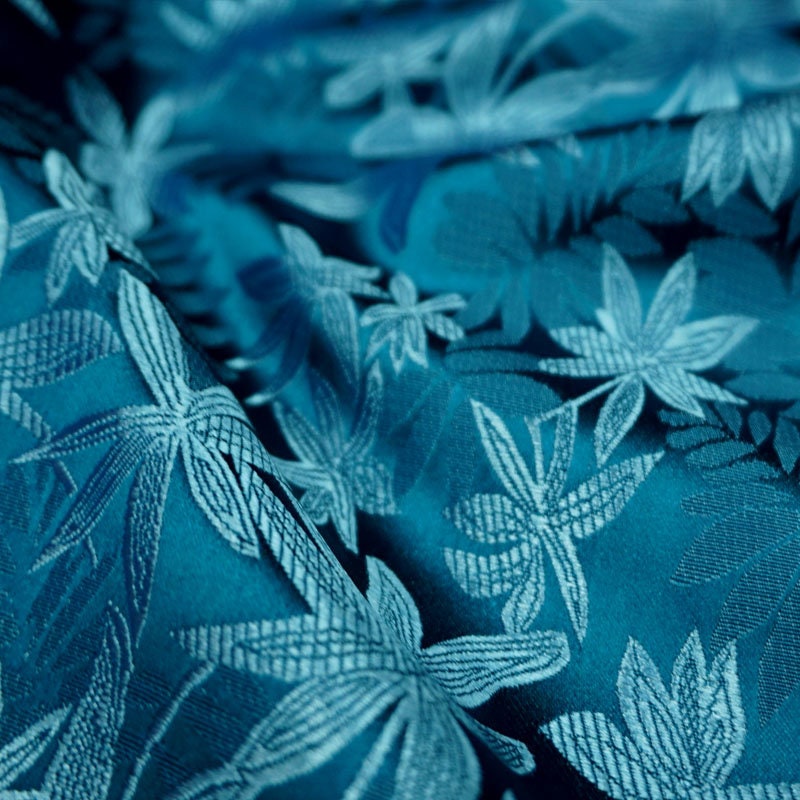 Leaf Brocade Fabric: Silk Satin Cheongsam Hanfu Fabric (By The Meter)