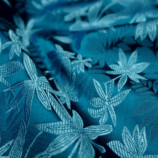 Leaf Brocade Fabric: Silk Satin Cheongsam Hanfu Fabric (By The Meter)