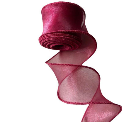 Ruban organza queue de poisson : 4 cm de large, tissu pour nœuds à faire soi-même, décoration de mariage (10 yards)