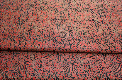 Phoenix Tail Brocade Fabric: Floral Chinese Silk (29.5 Inches Wide)