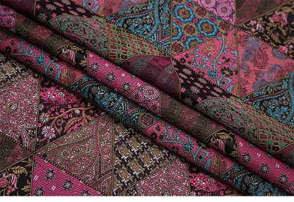Tissu patchwork en brocart de soie : tissu jacquard damassé pour costumes