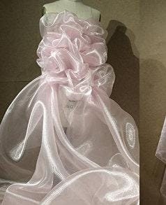 Crystal Yarn Organza Fabric: Water Light Mesh, Wedding Dress, Hanfu, Doll Making