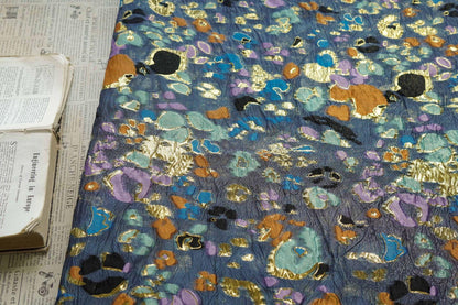 Gold Thread Jacquard Upholstery Fabric: Victorian Edwardian Style, 55"W