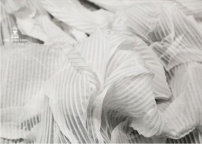 Pleated Crepe Fabric: 40" Wide Designer Material