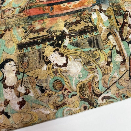 Tissu Dunhuang Fresco Buddha : Tencel style chinois asiatique (55 pouces de large)