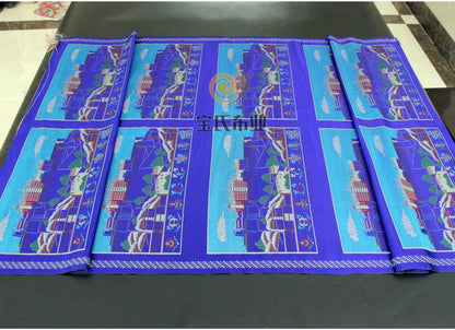 Tissu du palais du Potala tibétain : Tissu d'ameublement ethnique (28 po de largeur)