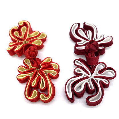 Handmade Satin Chinese Knot Buttons: Cheongsam Fasteners