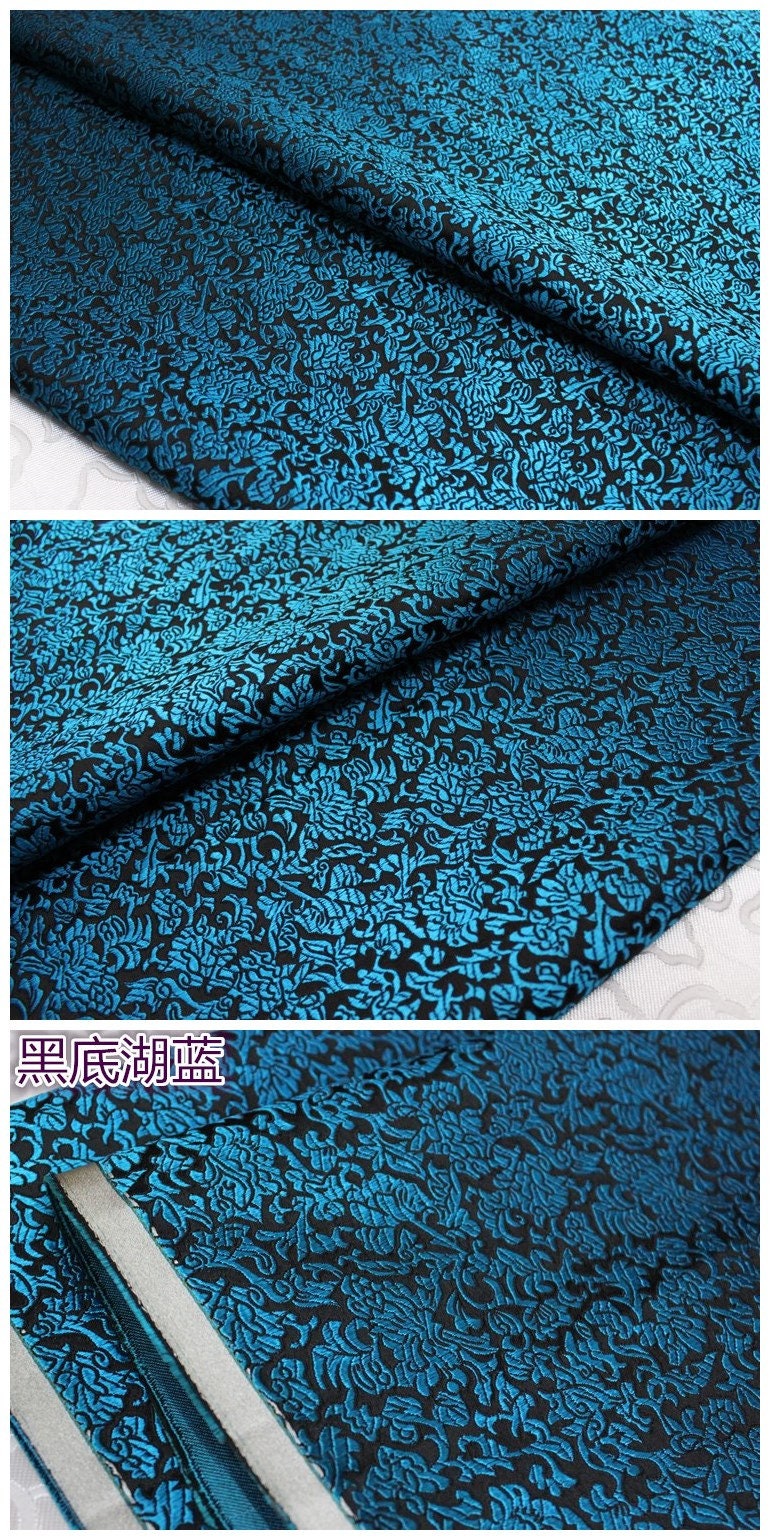 Phoenix Tail Brocade Fabric: Floral Chinese Silk (29.5 Inches Wide)