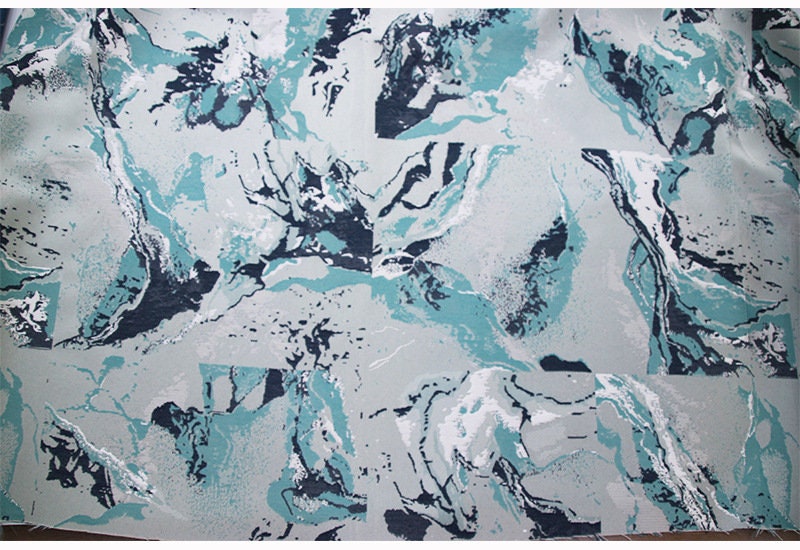Modern Jacquard Fabric: Abstract Print Polyester, 1 Meter