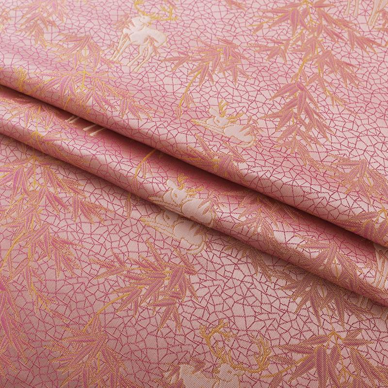 Mongolian Bada Fabric: Tibetan Caisson Pattern, 55"W Polyester