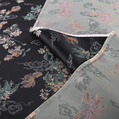 Floral Silk Brocade Fabric: 59"W Upholstery, Costume, & Decor