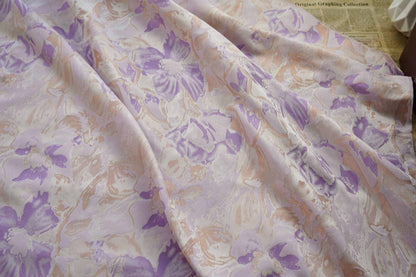 Tissu jacquard à motif floral : Damas rétro palais, 147 cm de large