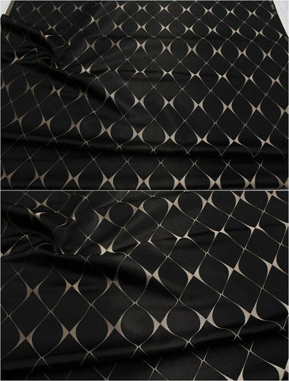 Lattice Brocade Fabric: Silk Rayon Blend, 29.5" Wide